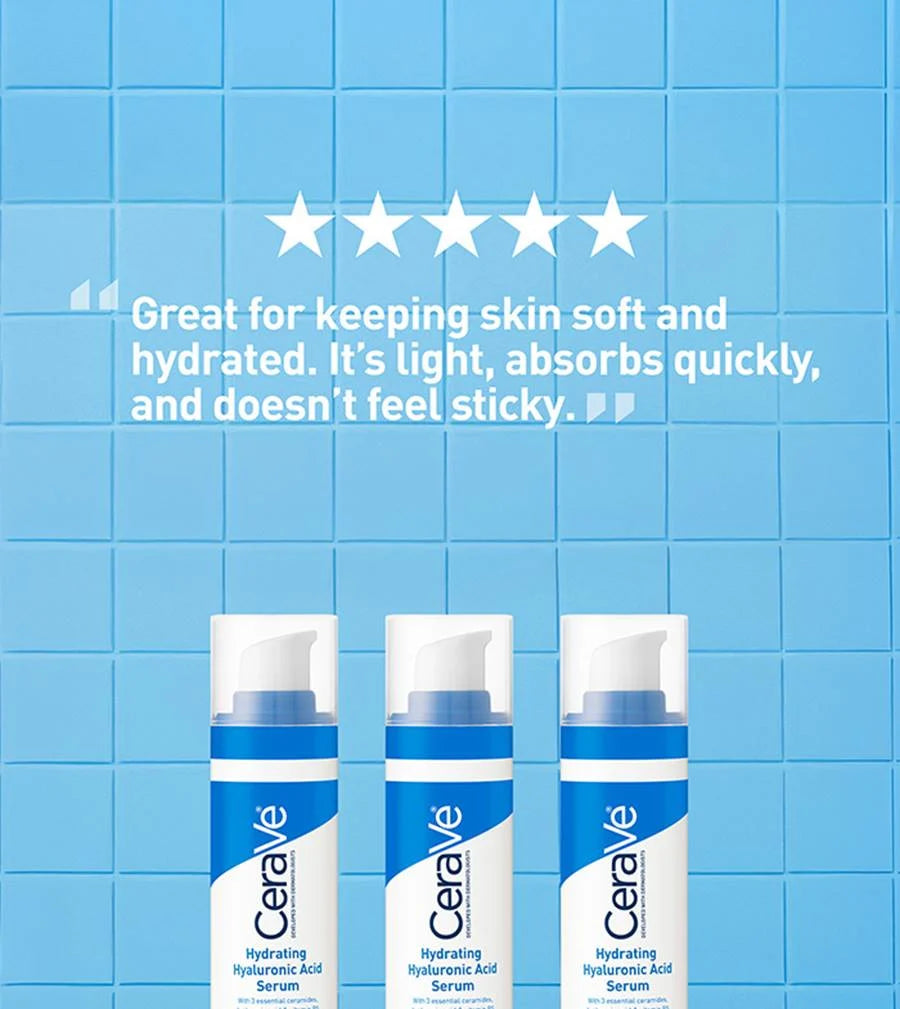 CeraVe Hydrating Hyaluronic Acid Serum Face Moisture Boost - 30 Ml