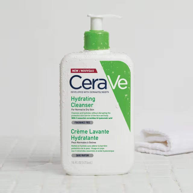 CeraVe Hydrating Cleanser Emulsion 473ml Gentle Face Wash for Dry Skin
