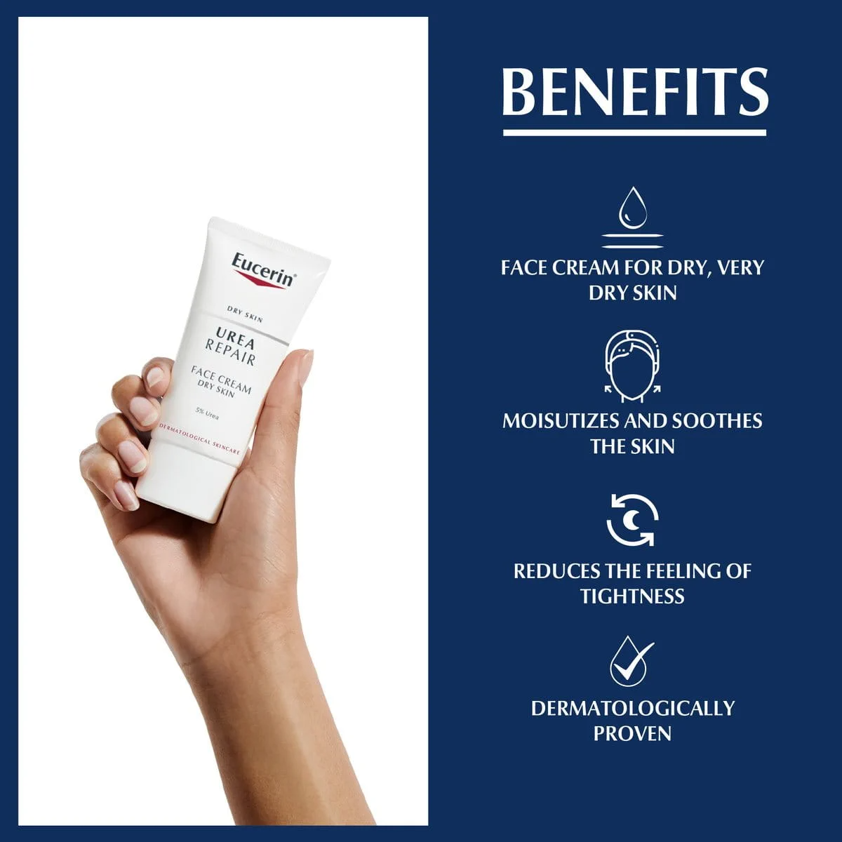 Eucerin UreaRepair PLUS 5% Urea Face Cream 50ml