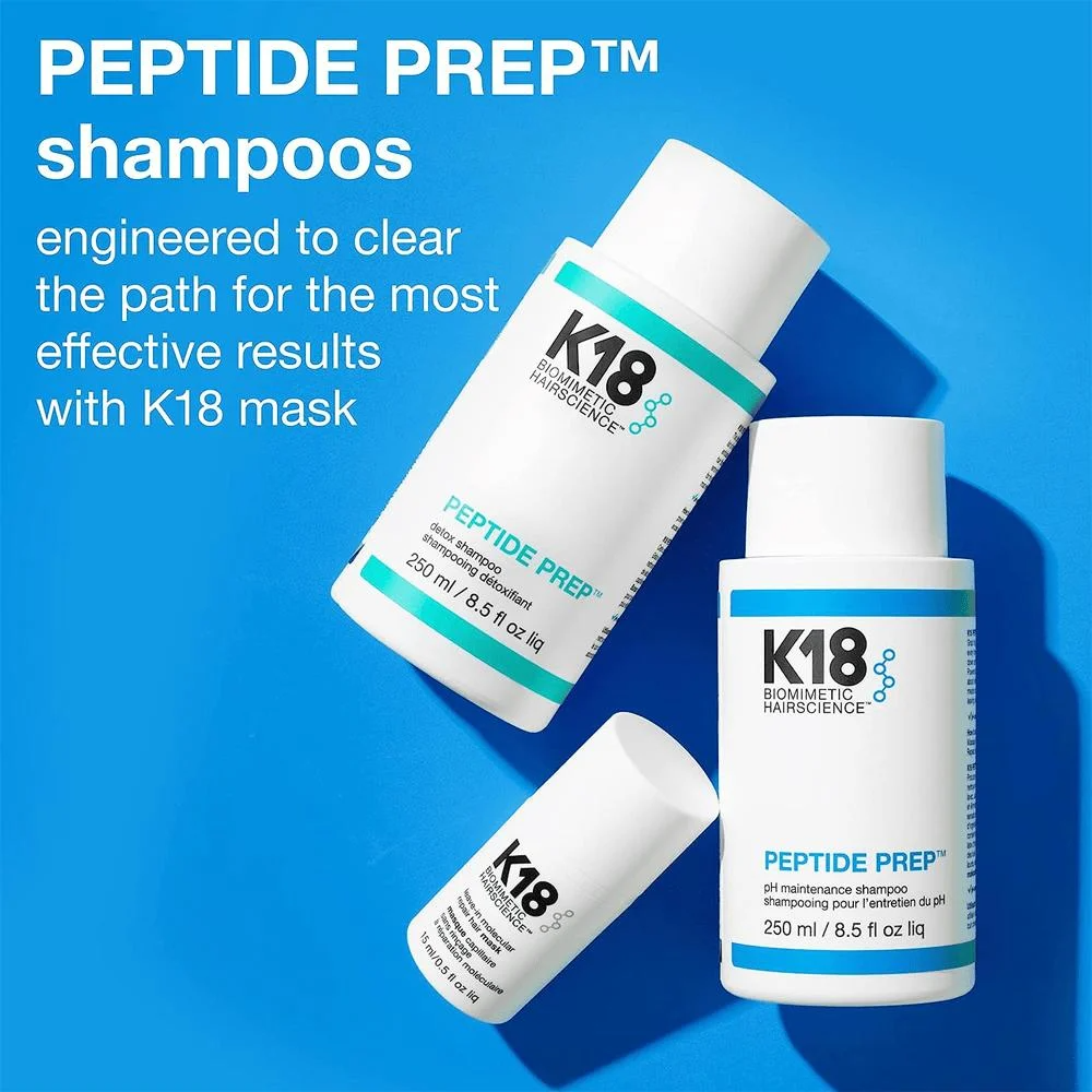 K18 Biomimetic Hairscience Peptide Prep Detox Hair Shampoo 250ml