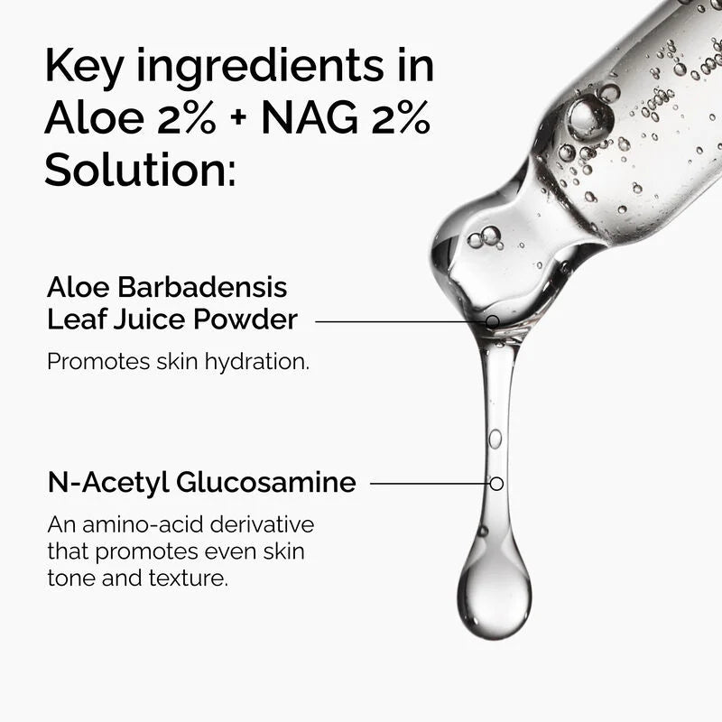 The Ordinary Aloe 2% + NAG 2% Solution 30ml | Post-Acne Mark Treatment