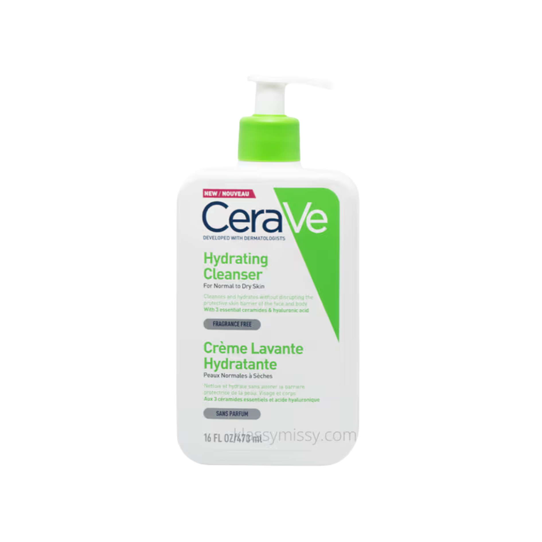 CeraVe Hydrating Cleanser Emulsion 473ml Gentle Face Wash for Dry Skin