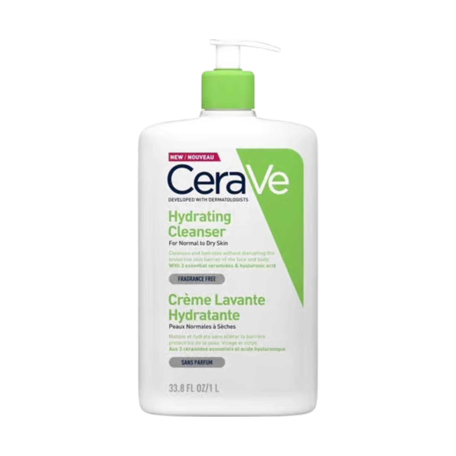 CeraVe Hydrating Cleanser 1000ml Gentle Face Wash for Dry & Sensitive