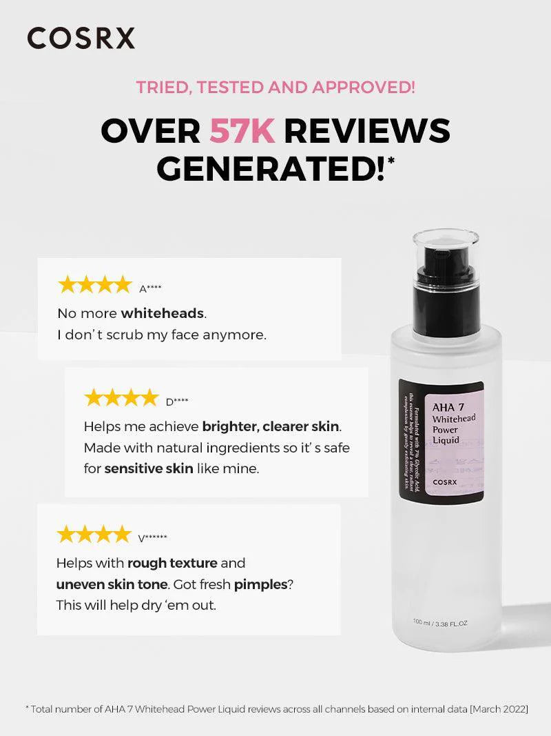 COSRX AHA 7 Whitehead Power Liquid – Exfoliating & Brightening Toner