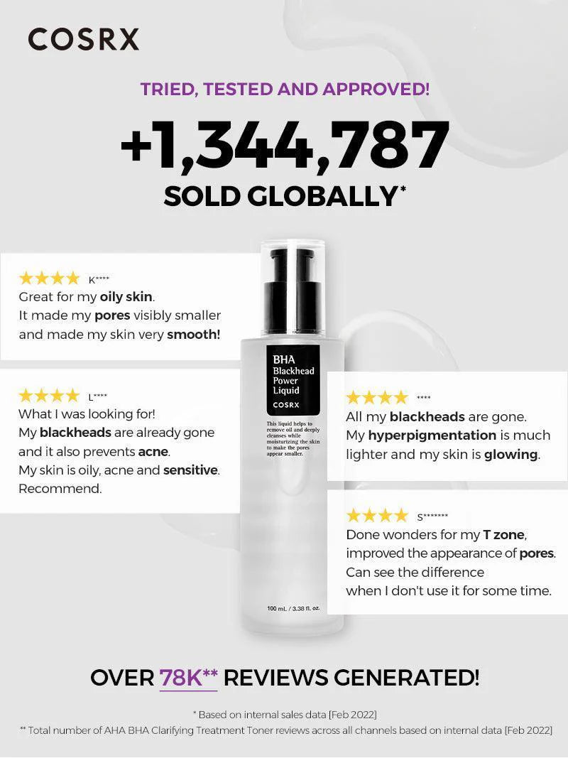 COSRX BHA Blackhead Power Liquid 100ml Exfoliating Toner