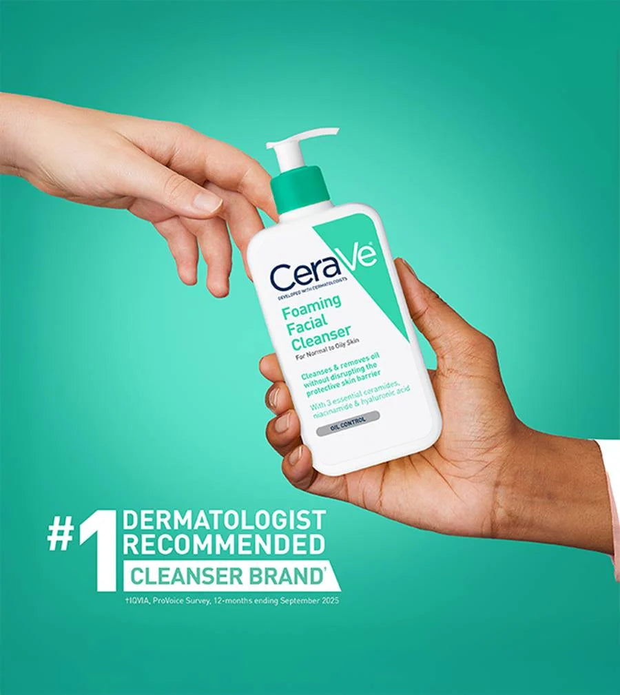CeraVe Foaming Cleanser 473ml Face Wash for Normal to Oily Skin