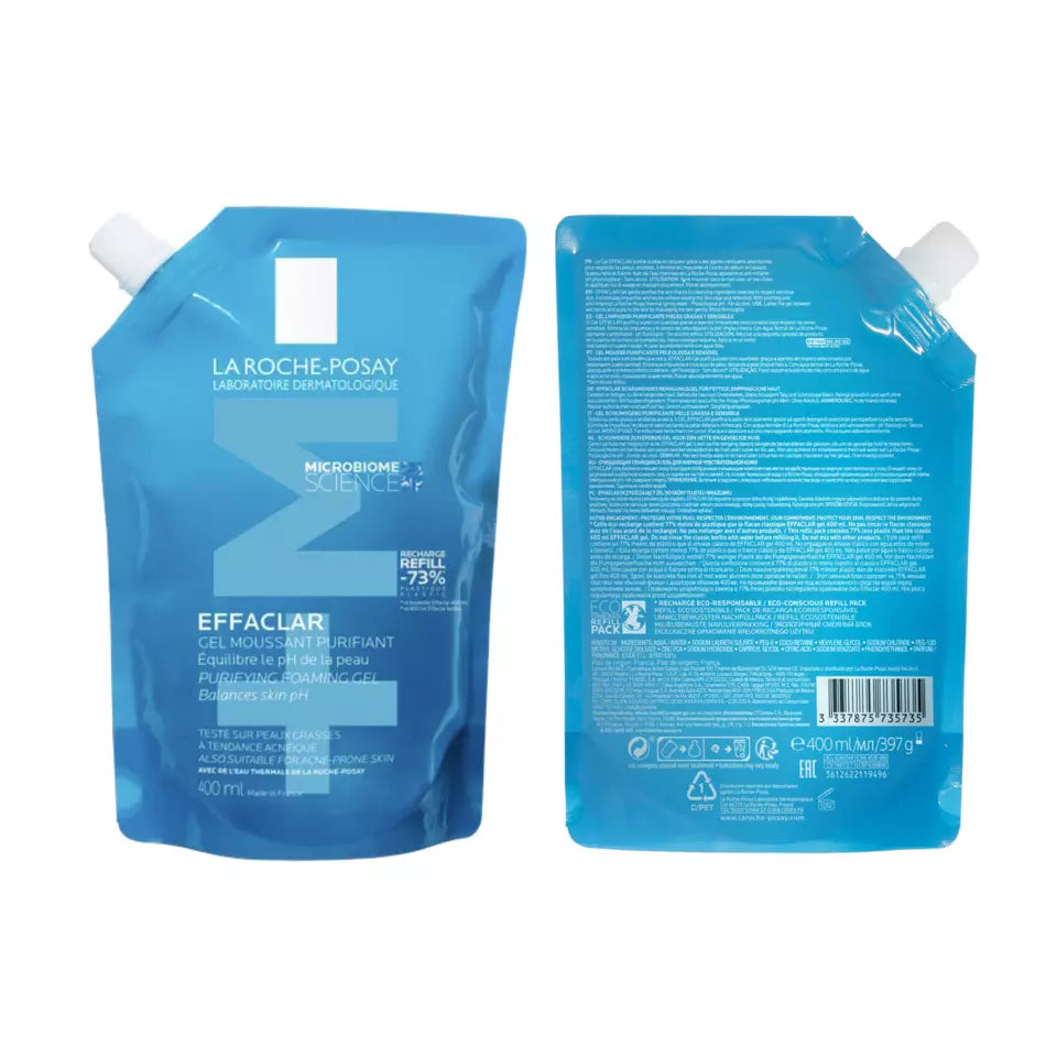 La Roche-Posay Effaclar Purifying Foaming Gel Refill 400ml for Oily &