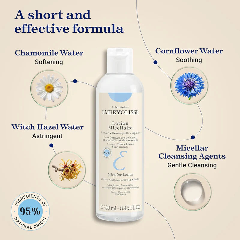 Embryolisse Micellar Lotion for Eye & Face Makeup Removal 250ml