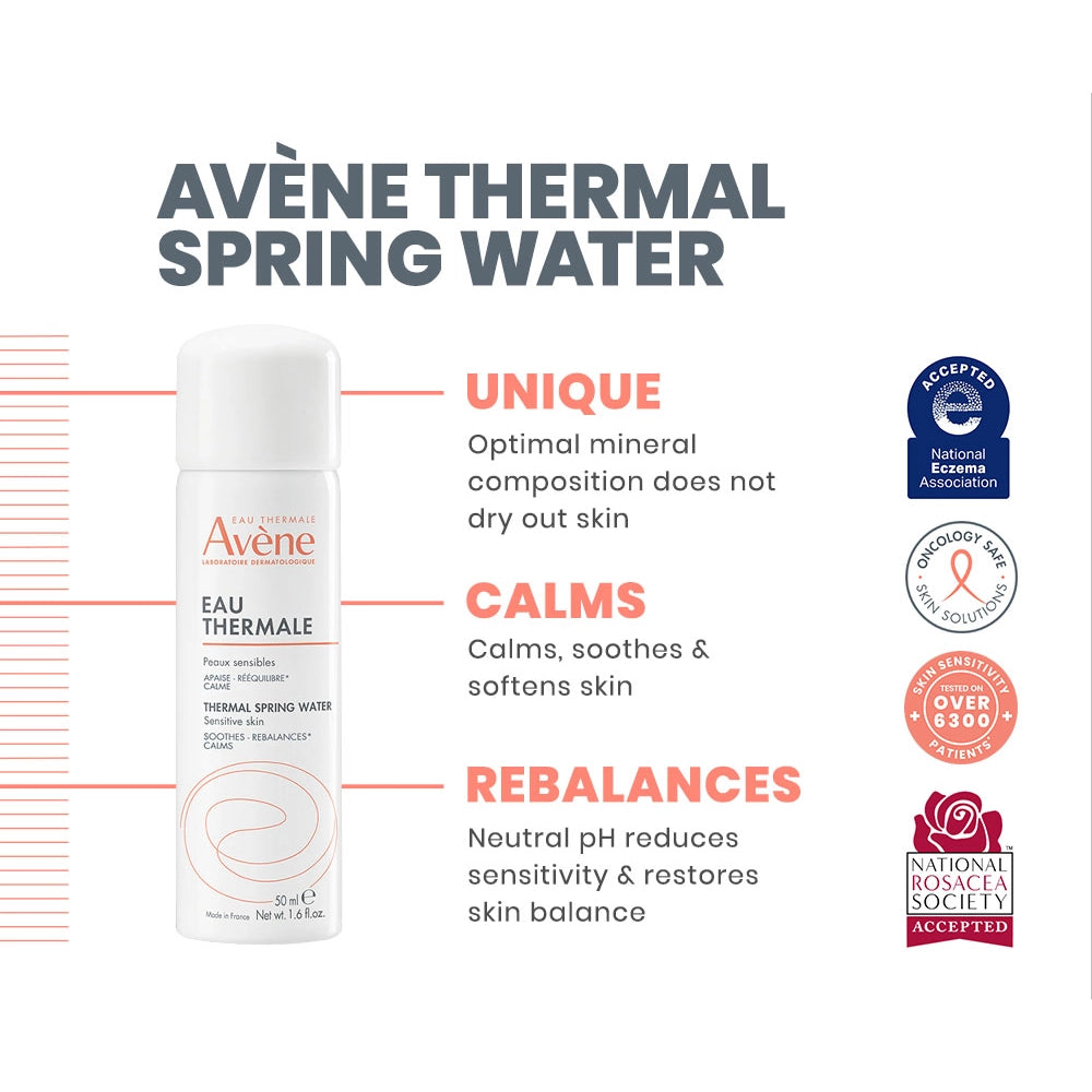 Avene Thermal Spring Water ,Calming, Soothing Skin Mist -50 Ml
