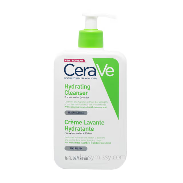 CeraVe Hydrating Cleanser Emulsion 473ml Gentle Face Wash for Dry Skin