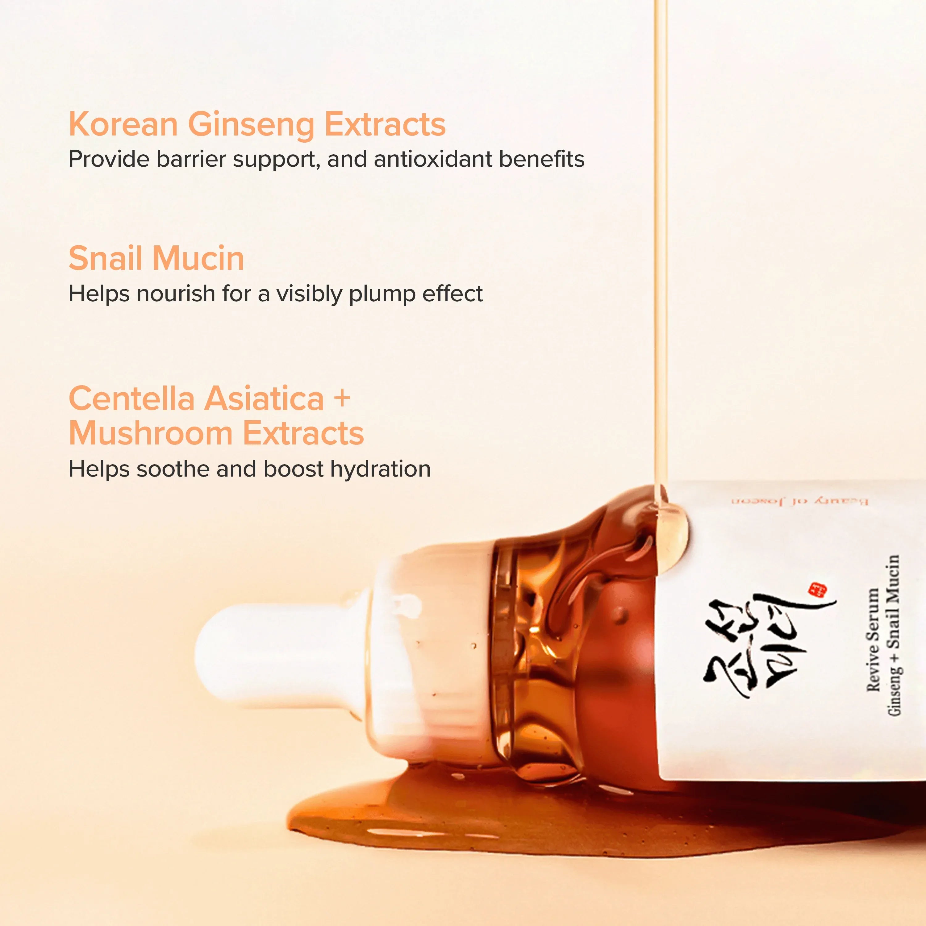 Beauty of Joseon Revive Serum: Ginseng + Snail Mucin 30ml – Firming &