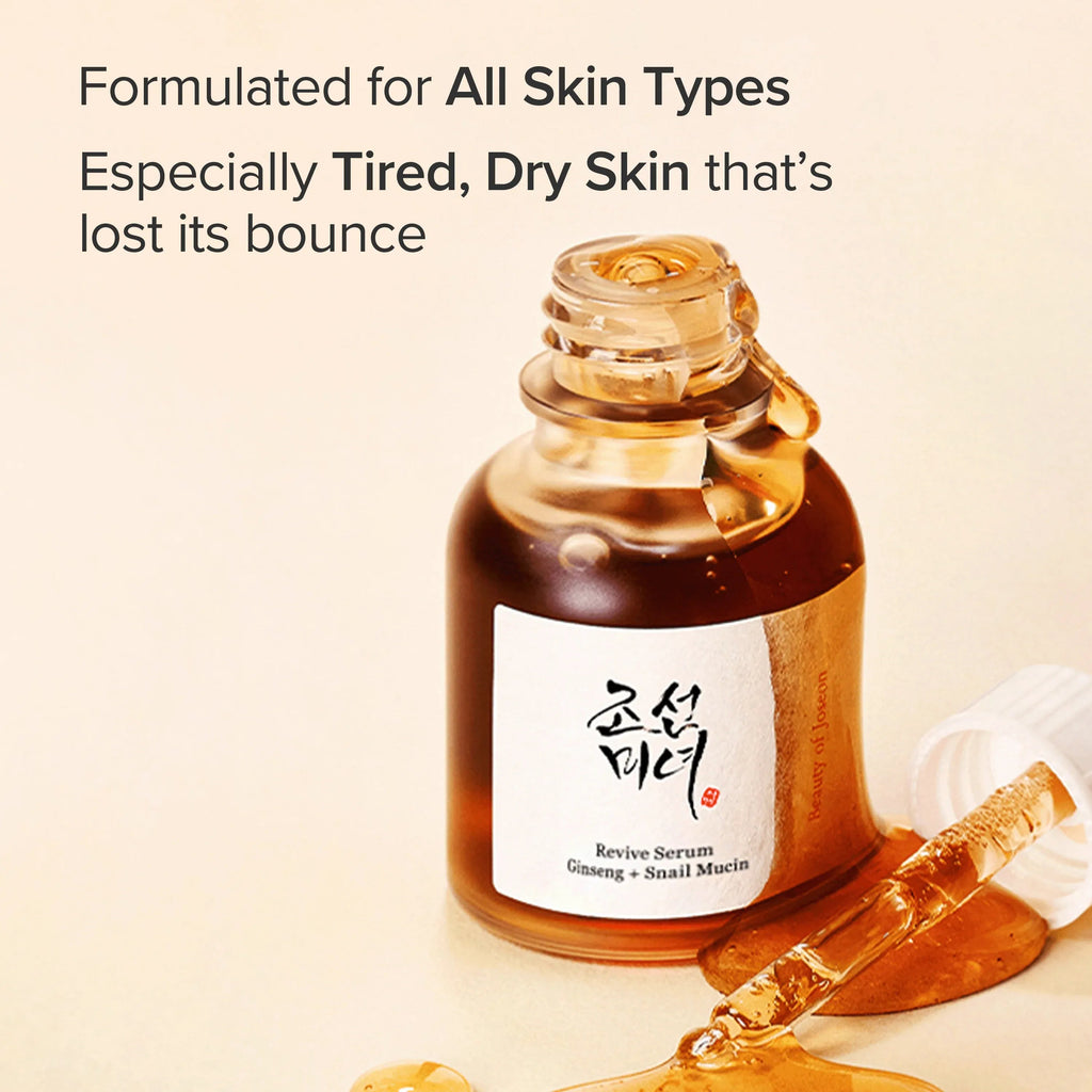 Beauty of Joseon Revive Serum: Ginseng + Snail Mucin 30ml – Firming &